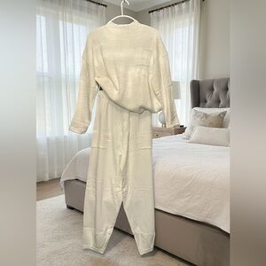White Knit Sweater and Pants Set